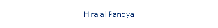 Hiralal Pandya